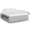 vidaXL Bedframe zonder matras 180x200 cm fluweel lichtgrijs
