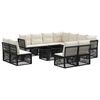 vidaXL Tuinbankenset 12 st Zwart poly rattan