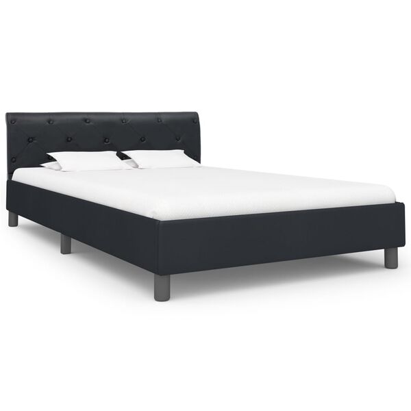 vidaXL Bedframe kunstleer zwart 140x200 cm
