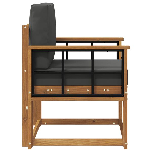 vidaXL Tuinbank Massief Acaciahout en Polyester Naturel