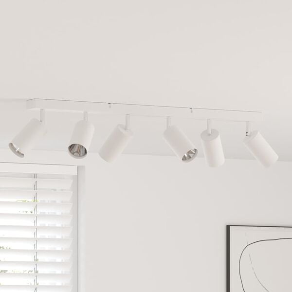 vidaXL Plafondspot met schijnwerpers Wit 73 x 6 x 16 cm Metaal