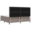 vidaXL Boxspringbed met matras met hoofdeinde Taupe 200 x 200 cm Stof