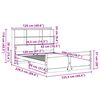 vidaXL Bed met boekenkast zonder matras grenenhout wit 120x200 cm