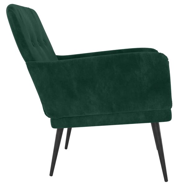 vidaXL Fauteuil 62x79x79 cm fluweel donkergroen