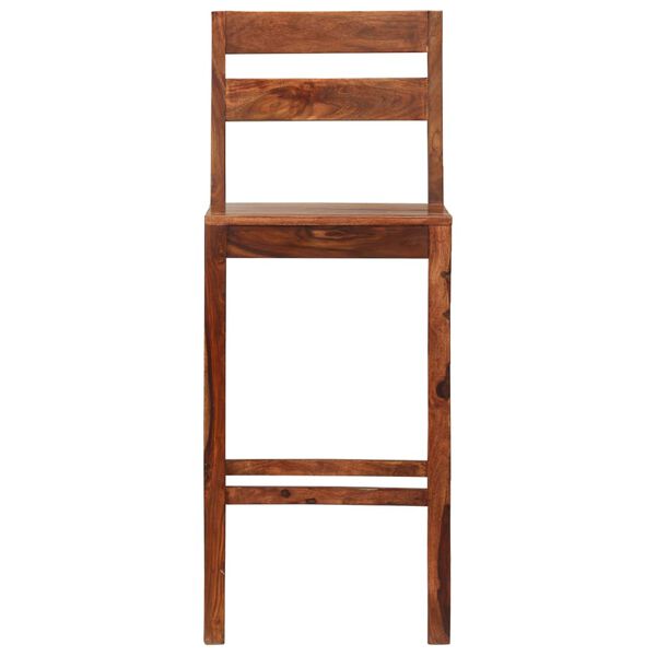 vidaXL Barkrukken 2 st massief sheeshamhout bruin