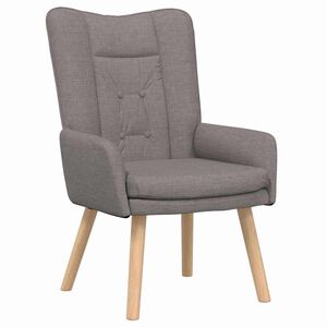 vidaXL Fauteuil Taupe 63 x 67 x 94 cm Stof en multiplex