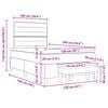vidaXL Boxspring bed met matras met hoofdeinde Taupe 120 x 190 cm Stof