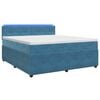vidaXL Boxspringbed met matras Blauw 140 x 200 cm Fluweel