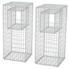 vidaXL Schanskorf palen/plantenbakken 2 st 50x50x120 cm staal
