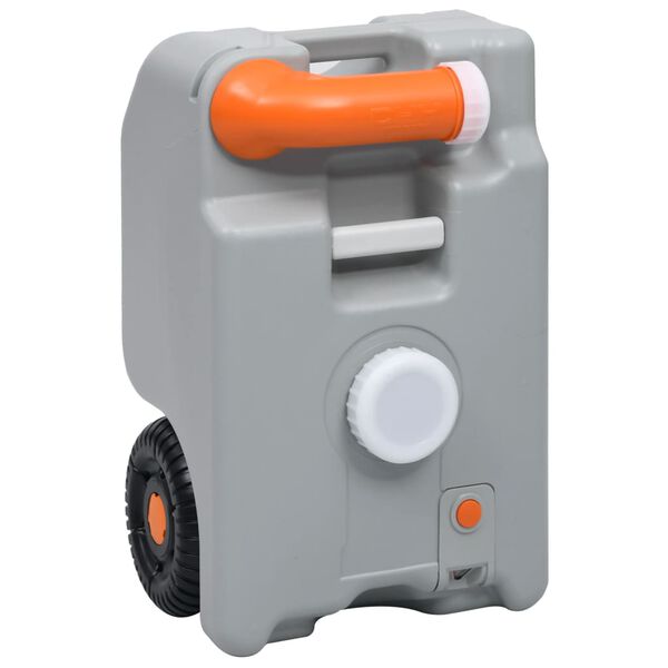 vidaXL Watertank op wielen 25 L grijs