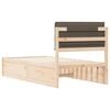 vidaXL Bedframe met Gevoerd Hoofdgedeelte Taupe 100 x 200 cm