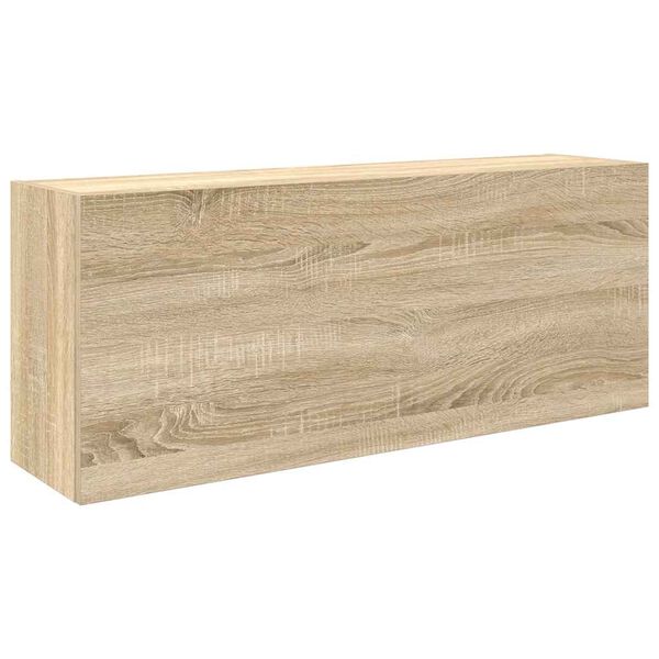 vidaXL Badkamerwandkast 100x25x40 cm bewerkt hout sonoma eikenkleurig