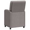 vidaXL Eetstoelen met wielen 2 pcs Taupe 57 x 67 x 95 cm Stof