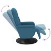 vidaXL Fauteuil met voetensteun verstelbaar fluweel blauw