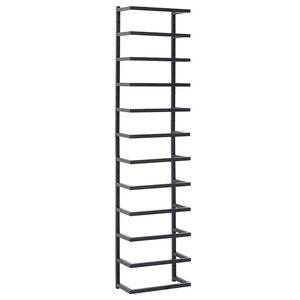 vidaXL Handdoekenrek 24x12x96 cm staal zwart