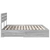vidaXL Bedframe met lade met hoofdeinde met opslag Bewerkt hout