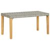 vidaXL Tuinbank 120 cm poly rattan en massief acaciahout grijs