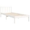 vidaXL Bedframe zonder matras massief grenenhout wit 140x200 cm