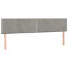 vidaXL Hoofdborden 200x5x78/88 cm fluweel lichtgrijs