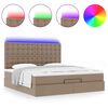vidaXL Ottoman bed met matras en LED's 160x200cm kunstleer