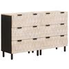 vidaXL Dressoir 2 st 60 x 33 x 75 cm Massief Mango Hout