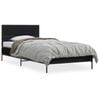 vidaXL Bedframe bewerkt hout en metaal zwart 90x190 cm