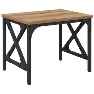 vidaXL Printerstand Artisanaal eiken 40 x 30 x 31 cm Bewerkt hout