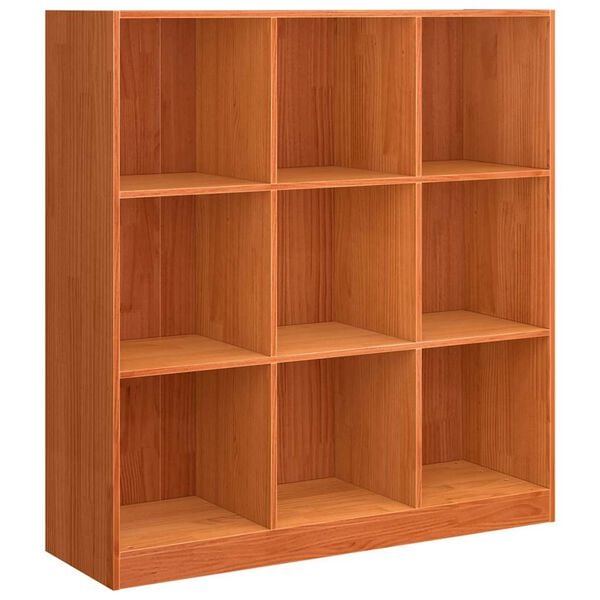 vidaXL Boekenkast Wasbruin 104 x 33 x 110 cm Massief grenenhout