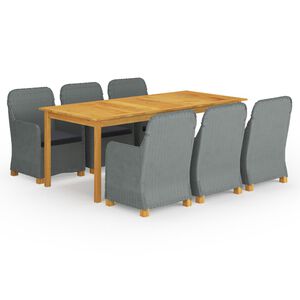 vidaXL 9-delige Tuinset lichtgrijs