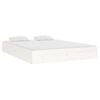 vidaXL Bedframe massief hout wit 140x190 cm