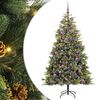 vidaXL Kunstmatige Scharnier Kerstboom met Cones 300 LED's Warmwit