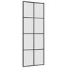 vidaXL Schuifdeur met beslag 76x205 cm ESG-glas en aluminium