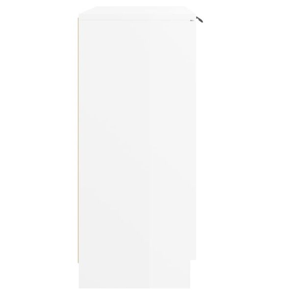 vidaXL Dressoir 60x30x70 cm bewerkt hout hoogglans wit