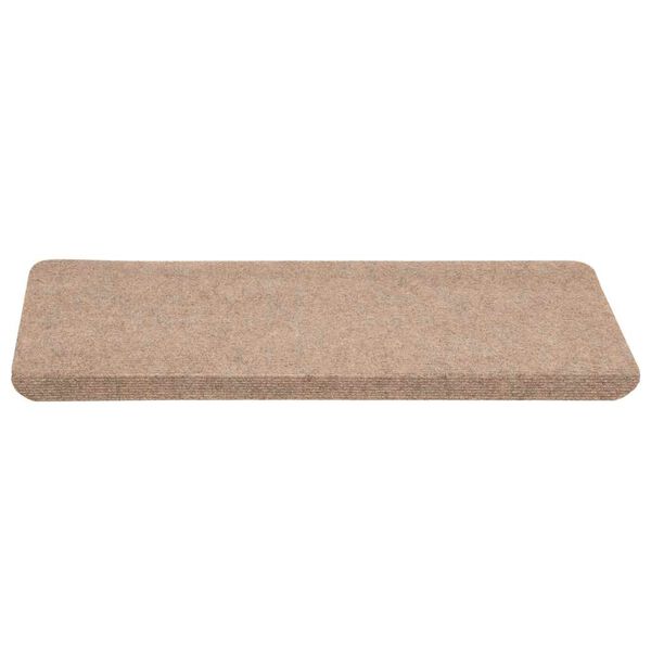 vidaXL Trapmatten zelfklevend 15 st 65x24,5x3,5 cm beige