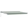 vidaXL Zijde Frame Groen en Wit 500 &times; 300 cm Polyester met PU-coating