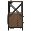 vidaXL Nachtkastje met lade Bruin Eiken 40 x 31 x 60 cm Bewerkt hout