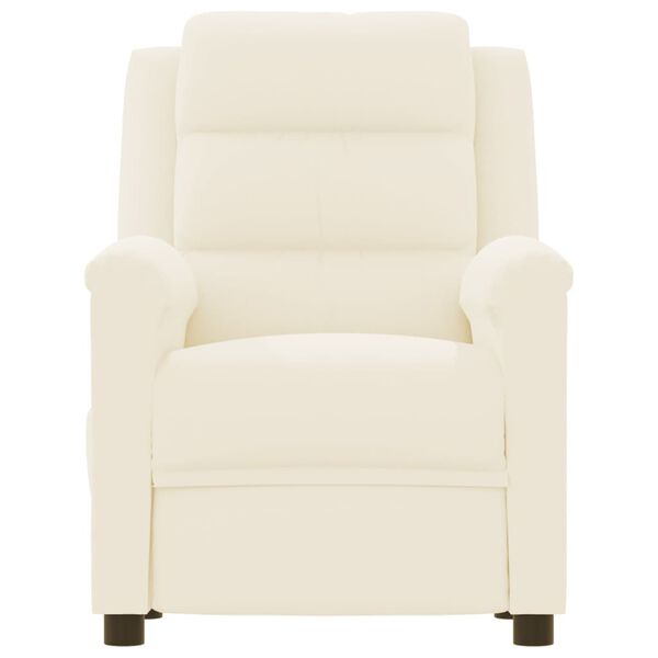 vidaXL Massagestoel kunstleer crèmekleurig