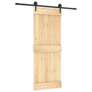 vidaXL Schuifdeur 80 x 210 cm Massief Grenenhout (Niet-Behandeld)
