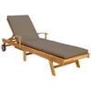 vidaXL Ligstoel 100% Polyester Massief Teak