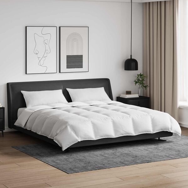 vidaXL Dekbed Set met kussen 3 pcs Wit Donsveertjes