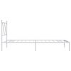 vidaXL Bedframe met hoofdbord metaal wit 90x190 cm