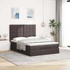 vidaXL Ottoman bed met matras 140x190cm stof donkerbruin