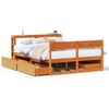 vidaXL Bedframe zonder matras massief grenenhout wasbruin 150x200 cm