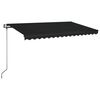 vidaXL Luifel automatisch uittrekbaar 400x350 cm antracietkleurig