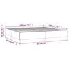 vidaXL Bedframe zonder matras stof zwart 200x200 cm