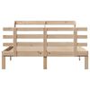 vidaXL Bedframe met hoofdbord massief grenenhout 140x190 cm