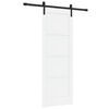 vidaXL Schuifdeur 73,5 x 198,5 cm Bewerkt hout Wit en zwart