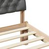 vidaXL Bedframe Bruin en donkergrijs 90 x 200 cm Massief grenenhout
