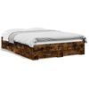 vidaXL Bedframe met lades bewerkt hout gerookt eikenkleurig 140x190 cm