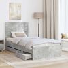 vidaXL Bedframe met lade Beton Grijs 75 x 190 cm Ingenieurshout
